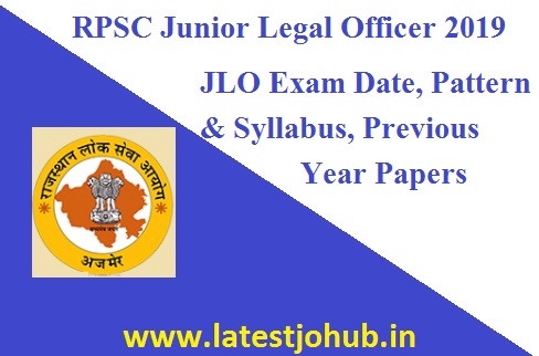 RPSC Junior Legal Officer Syllabus 2019-20 JLO Exam Pattern 