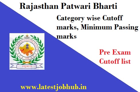 Rajasthan Patwari Cut off Marks 2021