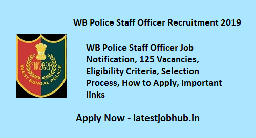 WB Police Staff Officer Recruitment 2019