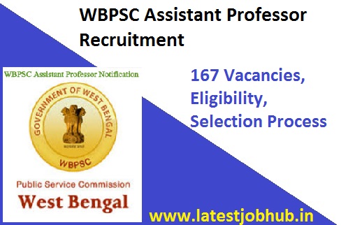 WBPSC Assistant Professor Recruitment 2019
