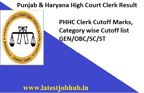 Punjab & Haryana High Court Clerk Result 2022