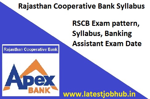 Rajasthan Cooperative Bank Syllabus 2019-