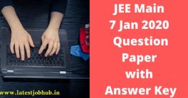 JEE Main Question Paper 2020