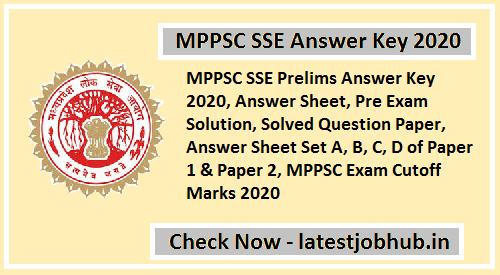 MPPSC SSE Answer Key 2020