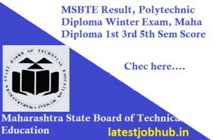 MSBTE Result Winter 2023 Diploma 1st 3rd 5th Odd Sem Out