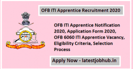 OFB ITI Apprentice Recruitment 2020