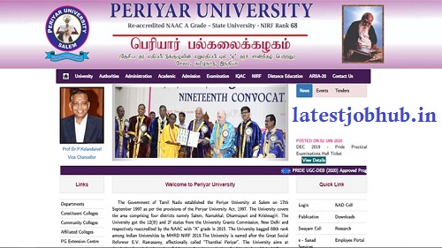Periyar University Result 2021
