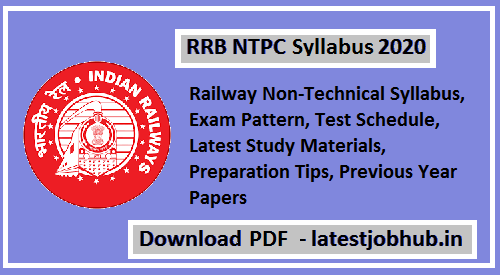 Rrb Ntpc Syllabus 2020 Railway Non Technical Exam Pattern