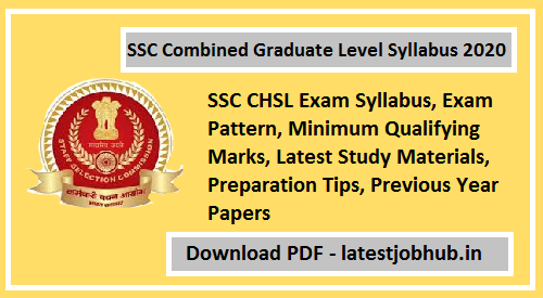 SSC CGL Syllabus 2020