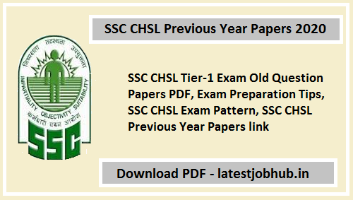 SSC CHSL Previous Year Papers 2021