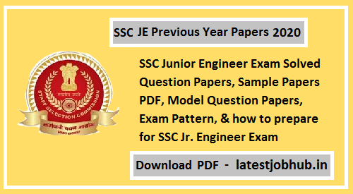 SSC JE Previous Question Papers 2021