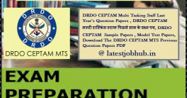 DRDO CEPTAM MTS Previous Question Papers PDF in Hindi 2022