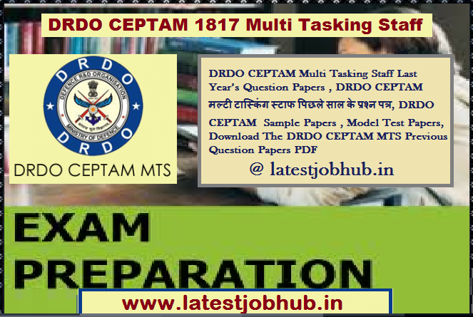 DRDO CEPTAM MTS Previous Question Papers PDF in Hindi 2022