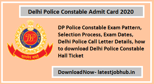 Delhi Police Constable Admit Card 2021