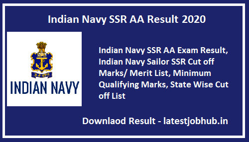 Indian Navy SSR Result 2020