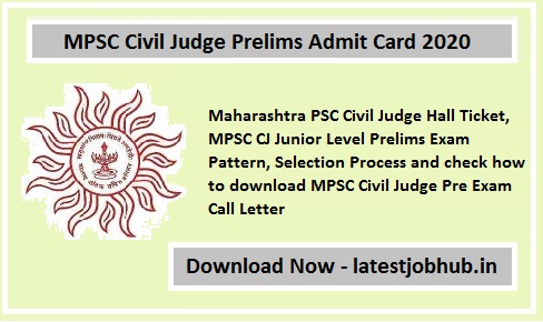 MPSC Civil Judge Mains Admit Card 2021