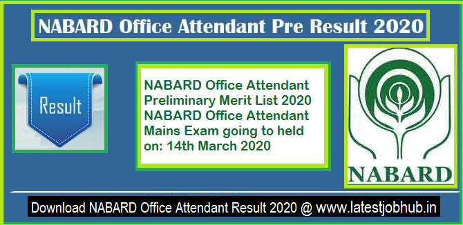 NABARD Office Attendant Result 2020