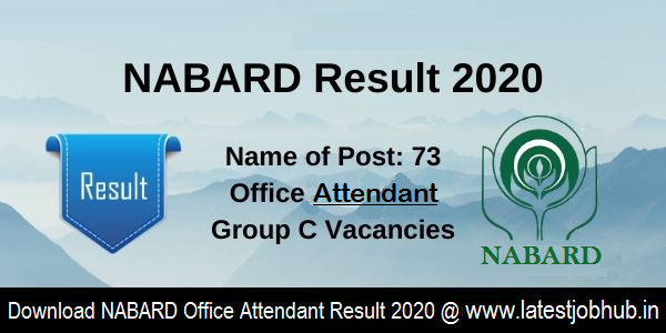 NABARD Office Attendant Result 2020