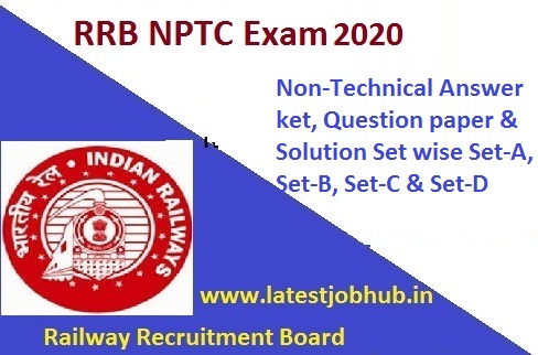 Railway Non-Technical Exam Answer key