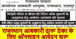 Rajasthan Abkari Vibhag Theka Lottery Form 2024