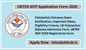 UBTER JEEP Application Form 2022 UK Polytechnic Online Form