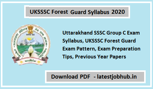 UKSSSC Forest Guard Syllabus 2020