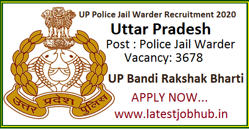 UP Police 3678 Jail Warder Recruitment