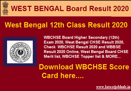 WBCHSE 12th Results 2020