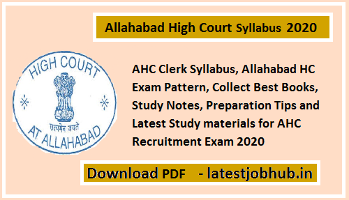 Allahabad High Court Syllabus 2020