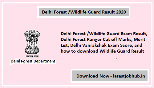 Delhi Forest Guard Result 2021