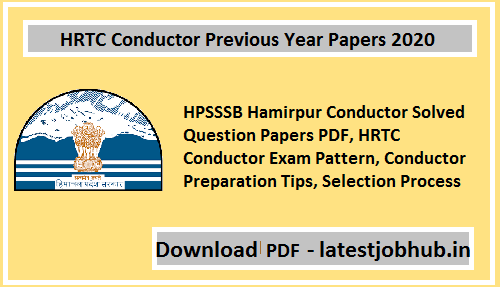 HRTC Conductor Previous Year Papers 2021