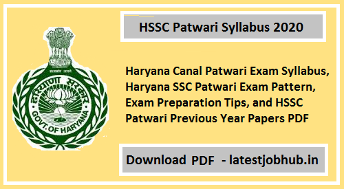 Haryana Patwari Syllabus 2022