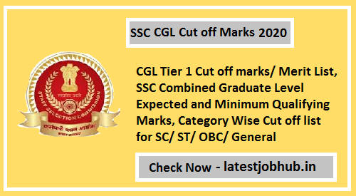 SSC CGL Cut off Marks 2020