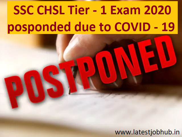 SSC CHSL Exam Posponded