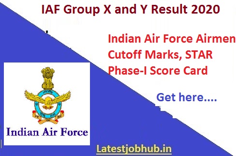 Indian Air Force Airmen Result/ Cut off Marks