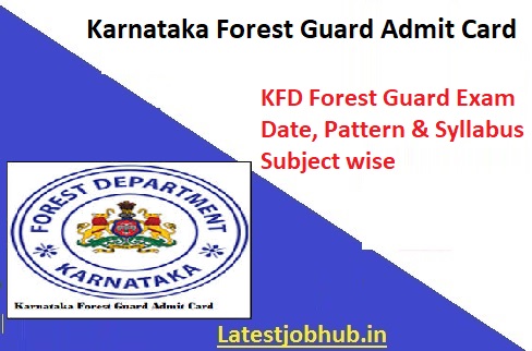 KFD Forest Guard Admit Card