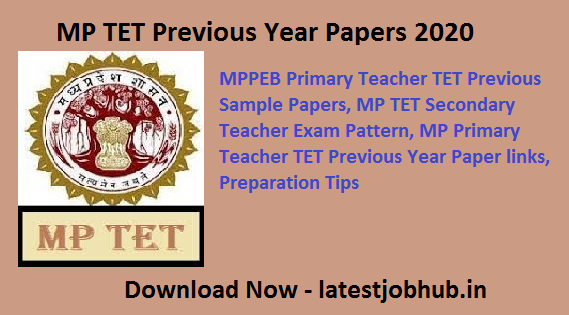 MP TET Previous Year Papers 2021