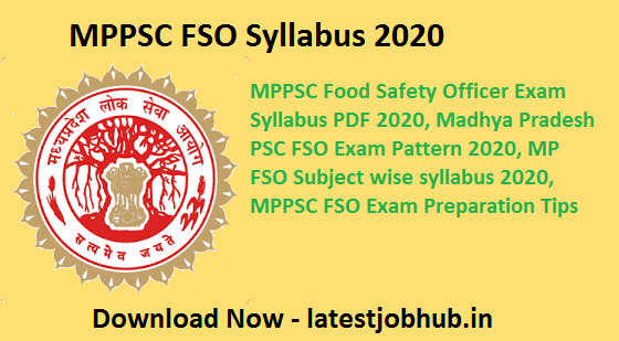 MPPSC FSO Syllabus 2021