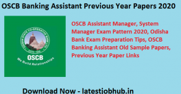 OSCB Banking Assistant Previous Year Papers 2021