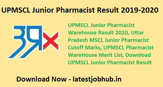 UPMSCL Junior Pharmacist Result 2021