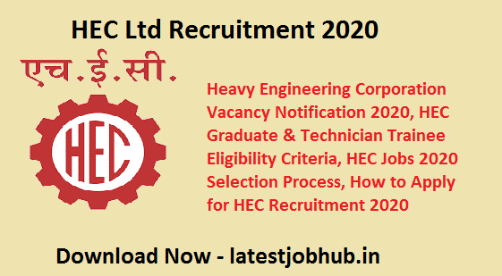 HEC Ltd Recruitment 2020