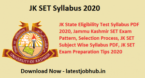 JKSET Syllabus 2020