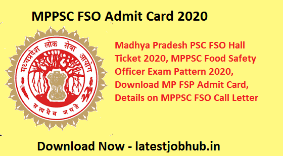 MPPSC FSO Admit Card 2021