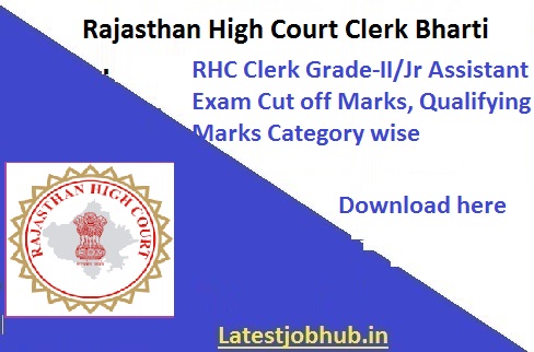 Rajasthan High Court Clerk Cut off Marks 2023