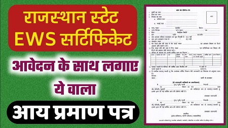 Rajasthan Income Certificate Form-