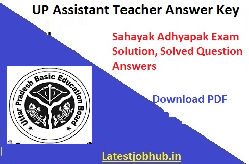 UP Assistant Teacher Answer Key 2021