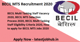 BECIL MTS Recruitment 2021