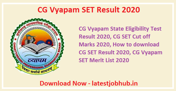 CG Vyapam SET Result 2021