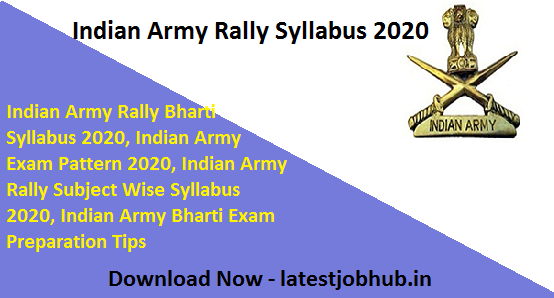 Indian Army Rally Syllabus 2021