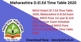 Maharashtra D.El.Ed Time Table 2021